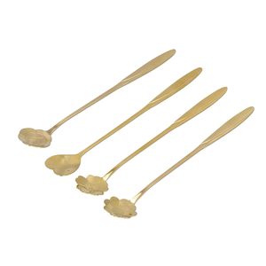 Juego de cubiertos de cuchara de último diseño de latón con acabado dorado más vendido, cucharas con asas de nuevo diseño para uso en la cena de HF CRAFTS - Product Image 2
