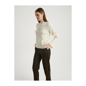 Pull en laine mélangée pour femme BGN, broderie de pierres - Turquie - Product Image 3