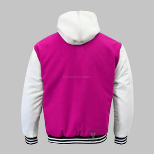 แจ็คเก็ตขนสัตว์สีเทาและสีขาวที่กำหนดเอง - Product Image 6
