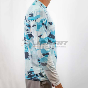 Prix pas cher 2025 100% Polyester impression personnalisée Slim Fit élégant à manches longues chemises de pêche poids léger t-shirt OEM entretenu - Product Image 4