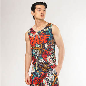 Débardeurs pour hommes en coton 100% de haute qualité, personnalisables, avec des motifs en transfert thermique, services OEM ODM, respirants et confortables - Product Image 4