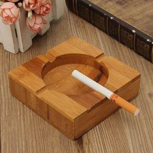 Modern Design Square Shape Epoxy Resin Wood <b>Ashtray</b> New Arrival Custom Color Logo <b>Portable</b> for Indoor Outdoor Use Super Quality - Product Image 1