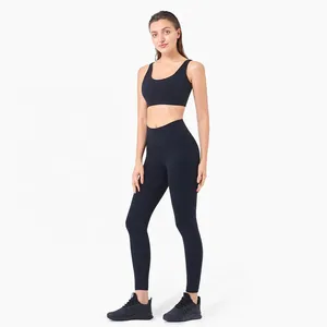 Best Design Custom Workout Sets 2 Delige Set Hoge Taille Yoga Leggings En Sportbeha Gym Kleding Voor Vrouwen
