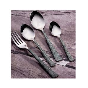 Couverts en métal de haute qualité ensemble de couverts vaisselle argent acier inoxydable cadeau de mariage argent personnaliser couverts en métal argenté - Product Image 1