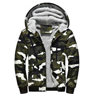 Peso Pesado cremallera invierno imitación de piel de los hombres Sudadera con capucha personalizada - Product Image 1