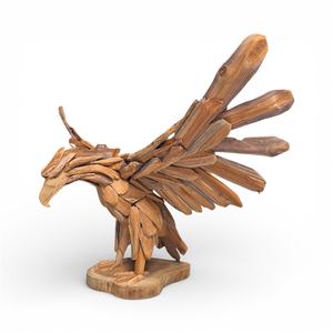 Mesa de Madera de Teca con Diseño Rústico y Artístico Hecha a Mano por Pitoyo Indo Furniture, de Yogyakarta, Indonesia - Product Image 1