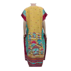 Motif floral jaune Chibi Lgn vêtements de nuit pour femmes Super relaxant taille élastique robe thermique avec grande taille pour l'été - Product Image 3