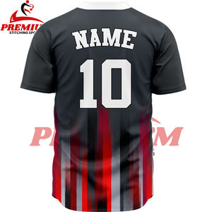 Camiseta de Béisbol Personalizable de Alta Calidad, Cuello en V con Transferencia Térmica, Costuras Premium, Malla Transpirable para Liga Escolar, Ropa Deportiva con Nombre - Product Image 2