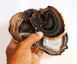 Sous-verre en résine brillante de qualité supérieure, style bohème, fait à la main pour les tasses à café et à thé, surface lisse de haute qualité, origine Inde - Product Image 6