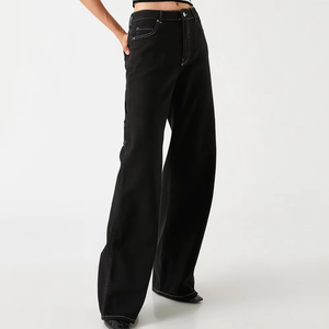 Latest Design Fashionable <b>Cargo</b> Pants Women Trousers <b>Wide</b> <b>Leg</b> High Waist Plus Size Sweatpants Trousers Casual <b>Cargo</b> Pants - Product Image 2