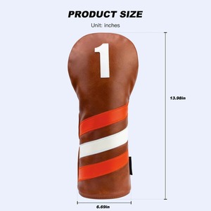 Accessoires de club de golf personnalisés de haute qualité, housse de tête en cuir véritable pour club, housse de tête de golf hautement durable à vendre - Product Image 3