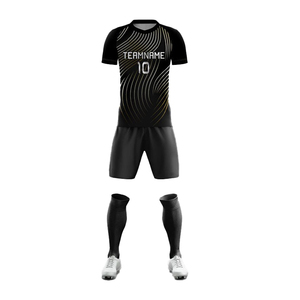 Gran oferta, uniformes de fútbol de manga corta de alta calidad para niños, camisetas de fútbol para hombres con diseño impreso por sublimación, servicio OEM - Product Image 4