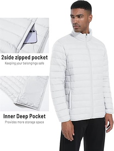 Chaqueta Acolchada Brillante para Hombre, Invierno 2025, Cortavientos Transpirable de Lona de Alta Calidad con Capucha - Product Image 5
