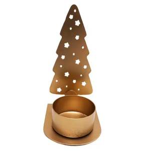 Soporte de luz en T de lujo decorativo de hierro de diseñador único al por mayor soporte de palillo de vela de diseño moderno acabado Chapado en latón - Product Image 6