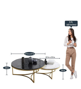 Wholesale <b>Small</b> Round <b>Side</b> <b>Table</b> Portable Storage <b>Table</b> Farmhouse Cheap Promotional Marble With Metal Base <b>Table</b> - Product Image 3