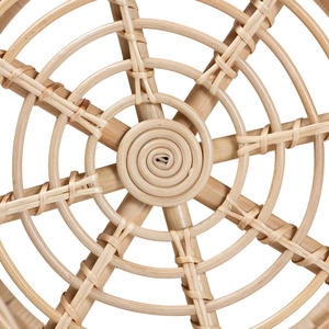 โต๊ะกาแฟทรงกลมหวายธรรมชาติ พร้อมชั้นวางชา วัสดุเป็นมิตรกับสิ่งแวดล้อม - Product Image 6