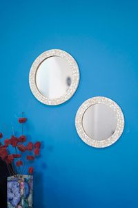 High Quality Modern <b>Round</b> Bone MOP Inlay Wall <b>Mirror</b> Frame Handmade Decorative <b>Mirror</b> Frame Wholesale Price - Product Image 5