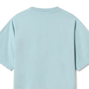 Confort décontracté T-shirt tricoté coupe ample pour hommes et femmes respirant et léger avec col en O et motif logo Superposition de relaxation à la maison - Product Image 6