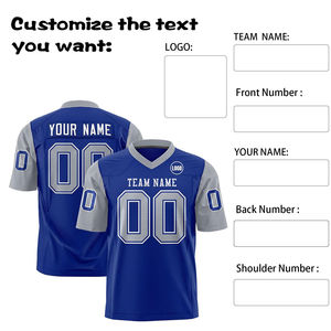 Camiseta de Fútbol Americano Personalizada al por Mayor, 180GSM, Poliéster, Impresión por Sublimación, Transpirable, Uniforme Deportivo para Hombre y Jóvenes - Product Image 4