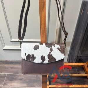 Vente chaude sac à main en cuir de fourrure de vachette femmes élégantes sac à main sac à bandoulière cheveux sur sacs en cuir - Product Image 1