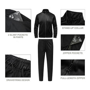 ชุดวอร์มกางเกงมีฮู้ดกางเกงมีกระเป๋าสำหรับผู้ชายชุดวอร์มฮิปฮอปเย็บปะติดปะต่อกันพิมพ์สเวตสูทลำลองฤดูใบไม้ผลิฤดูหนาว - Product Image 4