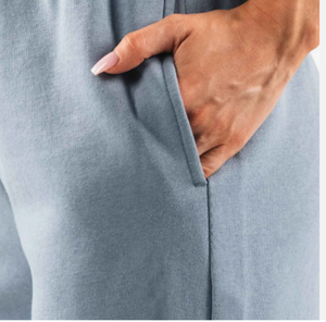 กางเกงวิ่งผ้าฟลีซผ้าฝ้ายสีทึบโลโก้ตามสั่งสำหรับฤดูร้อน - Product Image 5