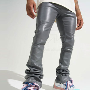 Pantalon en cuir décontracté pour homme, fabrication en usine, respirant, meilleur design 2025, logo personnalisé, lavage foncé, qualité moyenne à haute, léger - Product Image 4