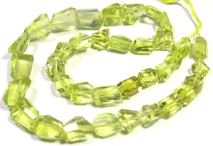 Vàng chanh thạch anh mặt cắt hạt 9-15mm chanh tự nhiên Thạch anh <span class=keywords><strong>16</strong></span> "sợi Nugget sụt giảm Top Grade 200 Carat - Product Image 3