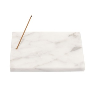 Nuevo soporte de incienso de mármol blanco Rectangular quemador de incienso de piedra de lujo bandeja de incienso de mármol moderno para meditación de spa en casa - Product Image 1