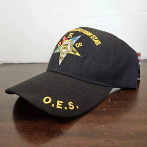 Gorra Ajustable Negra de la Orden de la Estrella del Este OES, Gorra Masónica, Gorra de Regalia Masónica con Letras Bordadas, Gorras Personalizadas de Hip Hop - Product Image 3