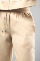 Pantalones de chándal de invierno para mujer, a la moda, informales, de color liso, con cintura elástica, cálidos, gruesos, de poliéster/algodón, con forro polar, talla grande, planos