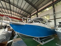 Bateau de pêche en aluminium Profisher de 7,5 m/25 pieds avec cabine entièrement fermée certifié CE