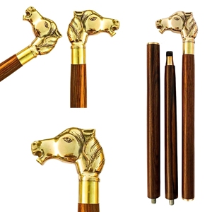 Cần Đi Bộ Mới Có Tay Cầm Hình Đầu Ngựa Ả Rập Bằng Đồng Cần Đi Bộ Bán Chạy Mới Thanh Lịch Dùng Khi Đi Bộ Ngoài Trời - Product Image 2