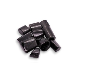 Pierre de Tourmaline Noire Naturelle Roulée, Cristal de Protection, Pierre de Poche Polie, Fournisseur et Exportateur en Gros - Product Image 1