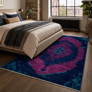 <b>Rug</b> Weavers RW7029 Ardebil Denim Traditional Washable <b>Rug</b> Dropshipping Wholesale Washable Chenille 10 Sizes - Product Image 4