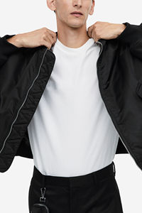 Veste coupe-vent réversible en satin de laine sur mesure, écologique, de haute qualité, 100% soie, grande taille, hiver, homme - Product Image 3