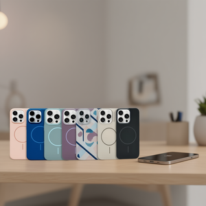 Étuis de téléphone portable magnétiques en TPU+PC couleur unie finition brillante pour 16 Plus - Product Image 1