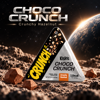 KisKis Choco-Crunch Snack Faible en Calories 11kcal Chocolat 12.6g Sachet Triangulaire Bonbons Lyophilisés pour Cadeau Thème Spatial Voyage