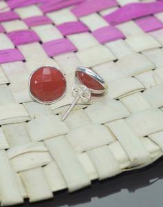 Boucles d'oreilles tendance en argent sterling 925 avec pierre précieuse cornaline, bijoux faits à la main, style bohème, pour femmes - Product Image 4