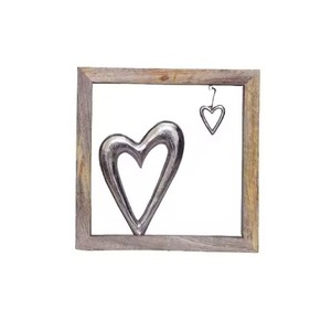 Encantadora estatua de corazón de mesa de metal para Cena Familiar de Navidad y decoración de fiesta - Product Image 1