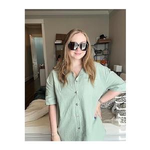 Best Selling Casual <b>Women's</b> 100% Cotton Oxford Oven Fabric Loss Fitting <b>Shirt</b> Export Oriented Bangladesh Factory Cheap Price - Product Image 4