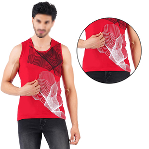 Respirant hommes Spandex coton tissu solide mâle hauts sans manches mince décontracté confortable hommes débardeurs - Product Image 6