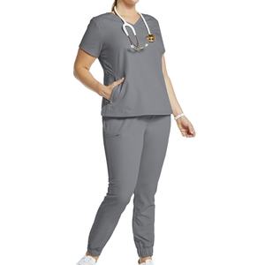 Los uniformes médicos profesionales higiénicos de algodón y poliéster se mueven libremente y fácilmente con trajes exfoliantes elásticos Servicio OEM - Product Image 1