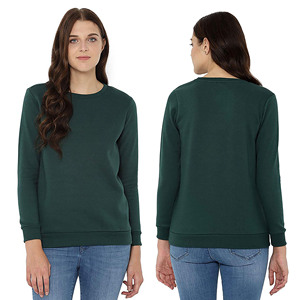 เสื้อสเวตเตอร์แบบสวมศีรษะ unisex สำหรับทุกเพศแขนยาวแบบแร็กแลนทรงหลวมใส่สบายมีซับในสีทึบ - Product Image 6