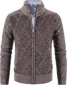 Pull en tricot décontracté pour homme W9592Y Knzhee Industry, anti-rides, anti-bouloches, respirant, fin, 100% coton, ample, uni, hiver - Product Image 1