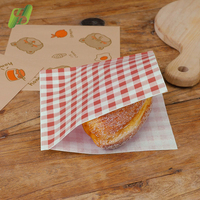 Papier d'emballage pour sandwichs imprimé sur mesure, papier alimentaire résistant à la graisse pour les charcuteries, les boulangeries, les cafés et les restaurants