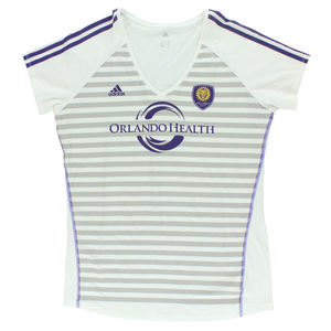 Camiseta Adidas para Mujer del Club Orlando City SC de la MLS, Blanca, Talla XL, Color: Blanco/Morado, 100% Auténtica - Product Image 1