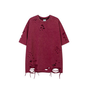 High Quality <b>Men</b> <b>T</b> <b>Shirts</b> Plus Sized 100% cotton <b>Long</b> <b>Sleeve</b> Blank Plain Heavyweight Distressed With Acid Wash <b>T</b> <b>Shirts</b> For <b>Men</b> - Product Image 1