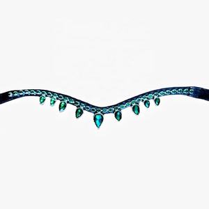 Bande de sourcils de cheval de qualité supérieure en forme de V accessoire de bride équestre équipement d'équitation décoratif de qualité supérieure élégant et durable - Product Image 2