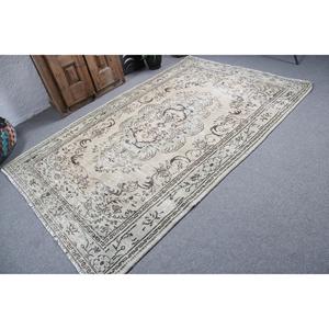 Alfombra Turca Vintage Grande de 5.3x8.3 pies (163x253 cm), Alfombra Oriental Gris - Product Image 2